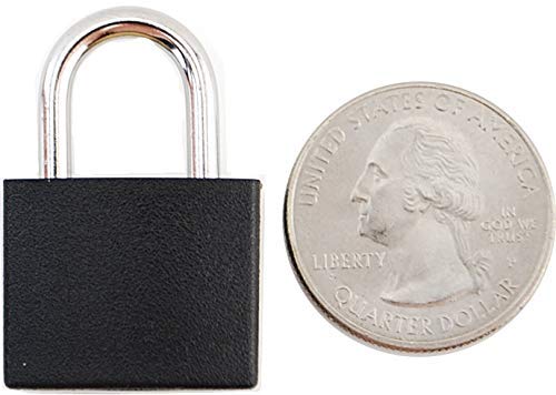 VIP - 8 Pc Metal Padlock Solid Brass Luggage, Backpack, Diary, Jewelry Box, Crafts, School Teaching Lock with Key and Durable Cover (Small, Red) - color: Red, size: Small