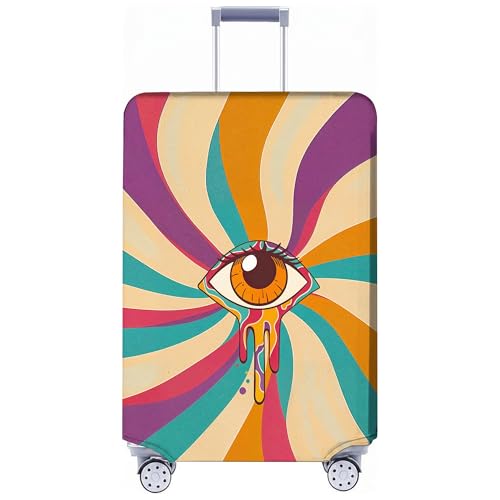 Luggage Covers for Suitcase Tsa Approved, Suitcase Covers Protector Elastic Fit for 24-26 Inch Luggage - color: Purple