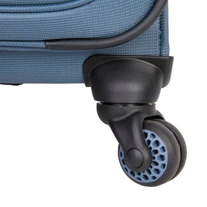 Sharper Image Odyssey 2-Piece Set (21.5" & 29") Expandable 8-Wheel Spinner Carry On and Large Checked Luggage Set, Bluefin - color: Bluefin, size: 2-Piece Set