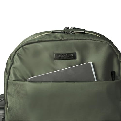 Kenneth Cole REACTION Madison Square Lightweight Hardside Chevron Expandable Spinner Luggage, Olive, 2-Piece (20" Carry On + Sophie Backpack) - color: Olive, size: 2-Piece (20" Carry On + Sophie Backpack)