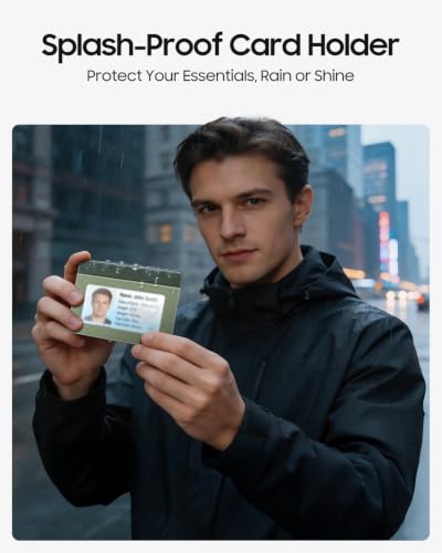 FINTIE Slim Minimalist Front Pocket Wallet RFID Blocking Credit Card Holder - color: gradient green