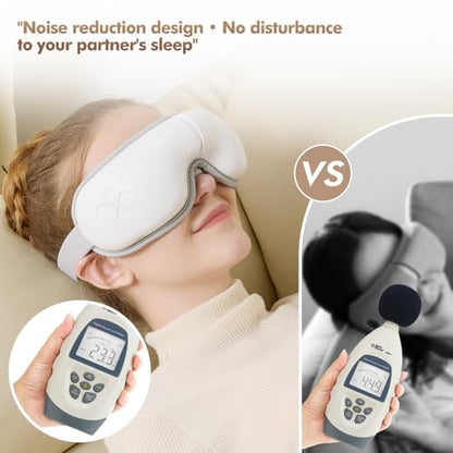 LAOBEN Eye Massager with Heat for Migraine Relief, Dry Eye and Better Sleep - color: White