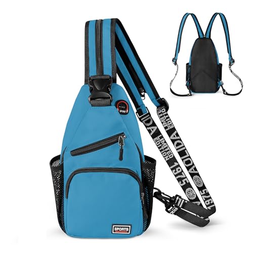 Geestock Convertible Sling Bag Crossbody Backpack for Women Men, Blue - color: Blue, size: Small
