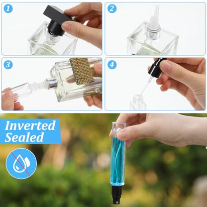20 Pcs Refillable Perfume Spray Bottles With Glass Atomizer, 10 Ml Mini Travel Perfume Containers Empty Leak-Proof Portable Atomizer Pump Set For Cosmetic And Toiletries