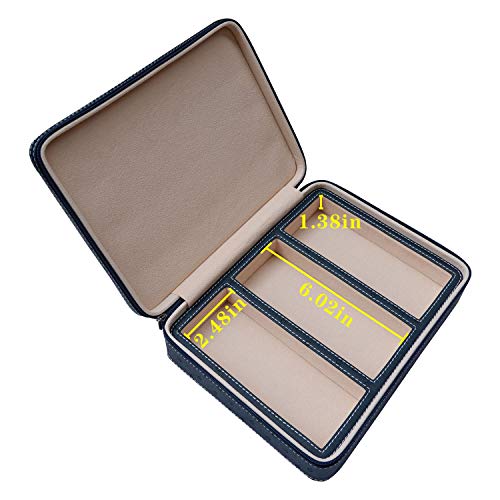 Beaufort 3-Slot PU Leather Eyeglasses Storage Box for Women & Men