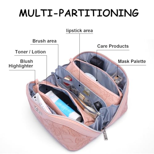BOYATU Travel Makeup Bags Cosmetic Organizer Bag: 3-Set Make up Bag - color: 01-Z-Pink