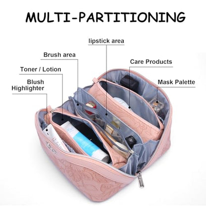 BOYATU Travel Makeup Bags Cosmetic Organizer Bag: 3-Set Make up Bag - color: 01-Z-Pink