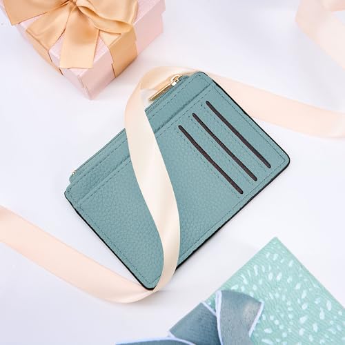 Tipmile Womens Credit Card Holder Wallet, Small Slim RFID Blocking Sleeve - color: Powder Blue