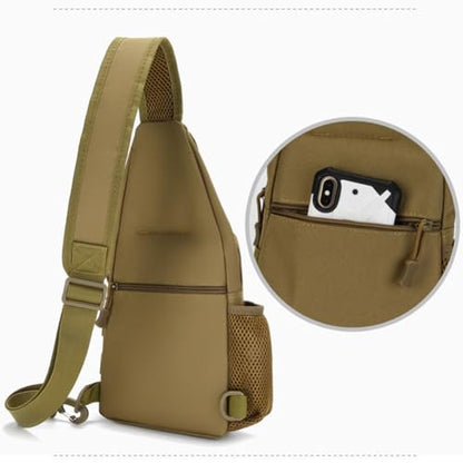 Sling Bag Crossbody Backpack for Men, Tactical Chest Shoulder Bags Daypack - color: Black