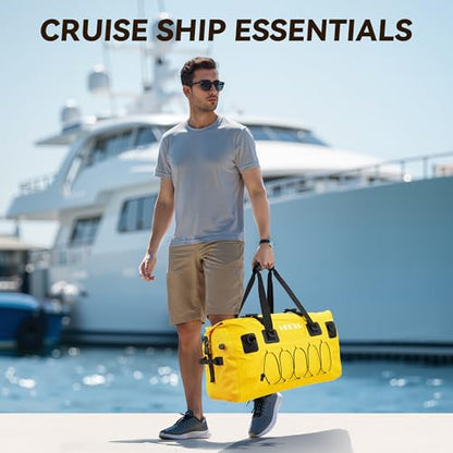 HEETA Waterproof Duffel Bag Travel Motorcycle Dry Bag Backpack 60L/80L/110L - color: Yellow, size: 110L