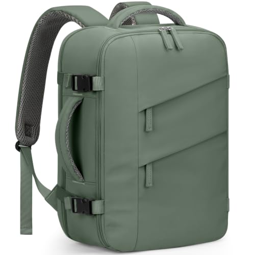 Capolo Travel Laptop Backpack Women Men Personal Item Weekender Travel Bag - color: Green, size: Small