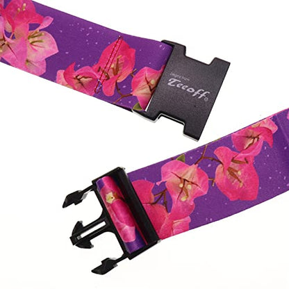 Teeoff 2 Pack Elastic Luggage Straps Suitcase Belts Travel Bag Accessories Adjustable 220CM (Purple) - color: Purple