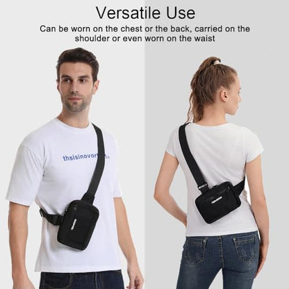 ROMODO Small Sling Bag for Women Men Lightweight Water Resistance Chest Bag - color: 05-white