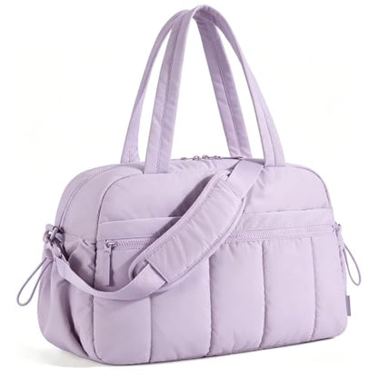 Duffle Bag Gym Bag, Personal Items Bag, Overnight Weekender - color: puffy purple
