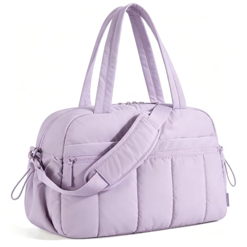 Duffle Bag Gym Bag, Personal Items Bag, Overnight Weekender - color: puffy purple