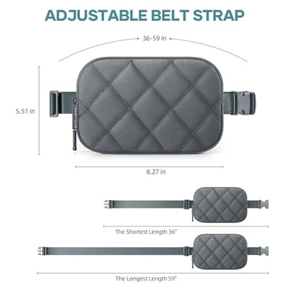 Fanny Pack for Women Men, Waterproof Lightweight Crossbody Bag - color: 8.Grey upgrade