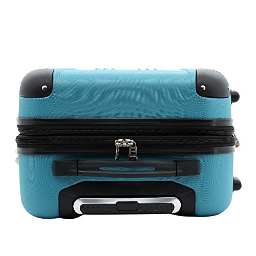Travelers Club Chicago Hardside Expandable Spinner Luggage, Teal, 5 Piece Set - color: Teal, size: 5-Piece Set