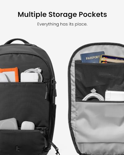 tomtoc Laptop Backpack 26L, Large Work Bag Fits 15.6-16 Inch Laptop - color: Black, size: 26L