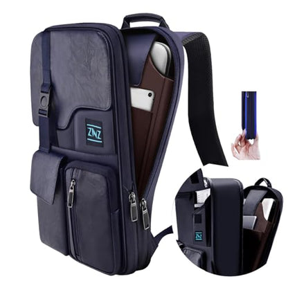 ZINZ Expandable Laptop Backpack 15 15.6 16 Inch,Blue - color: B01l01