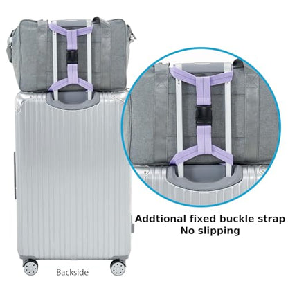Travelkin Luggage Straps Bag Bungee for Suitcase Add a Bag TSA Approved - color: Lilac