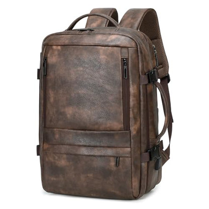 Travel Backpack for Men Women, Carry On Backpack Flight Approved, Coffee - color: Coffee
