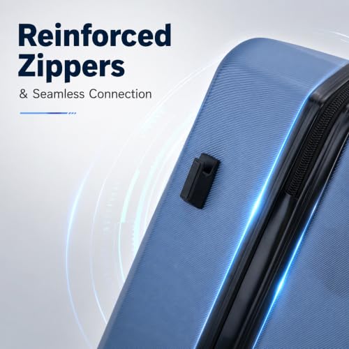 20/24/28 Inch Hardshell Suitcase Set, ABS Luggage Set with TSA Lock 5 Piece - color: Sky Blue
