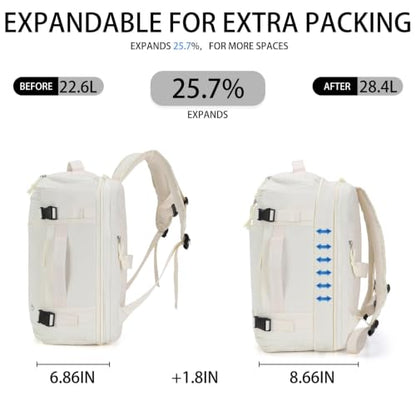 BESMART 28L Travel Duffle Backpack, 2-in-1 Flight Approved Sport Duffel Bag - color: White