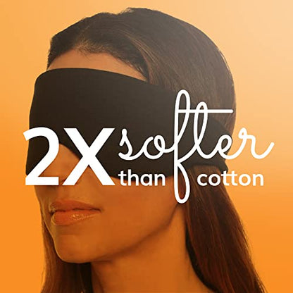 HappyLuxe Sleep Mask for Women & Men | USA Made Eye Masks for Sleep - color: Jet Black