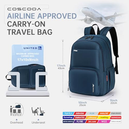 17x10x9 Personal Item Bag Carry On Backpack 20L Flight Approved - color: Grey