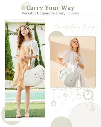 Gym Bag with Shoe Compartment Weekend Personal Item Travel Bags Beige - color: D5-Beige