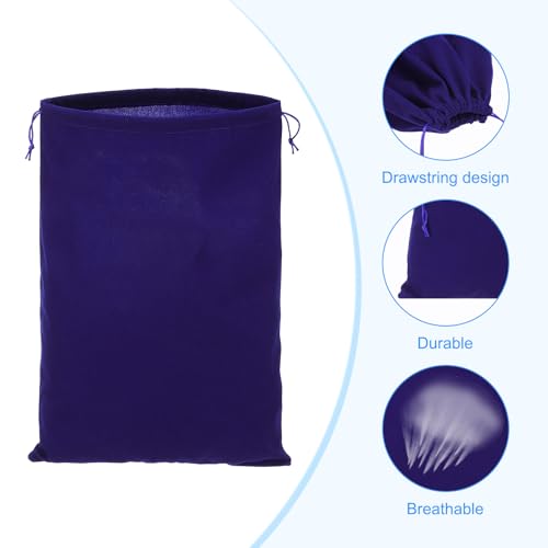 PATIKIL Shoe Dust Bag, 16 Pack Duster Flannel Shoes Pouch with Drawstring Washable Breathable Travel Shoe Bags for Home Luggage Storage, 12x17" Deep Blue - color: Blue
