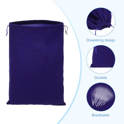 PATIKIL Shoe Dust Bag, 16 Pack Duster Flannel Shoes Pouch with Drawstring Washable Breathable Travel Shoe Bags for Home Luggage Storage, 12x17" Deep Blue - color: Blue