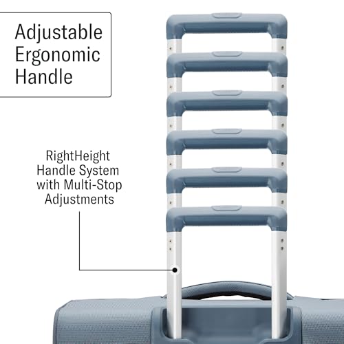 Samsonite UpLIFT Lightweight Large Checked Softside Luggage with Spinner Wheels - Expandable - Airline-Approved, Polyester Soft Suitcase for Ultra Light Travel - Elemental Blue - color: Elemental Blue, size: Large Checked