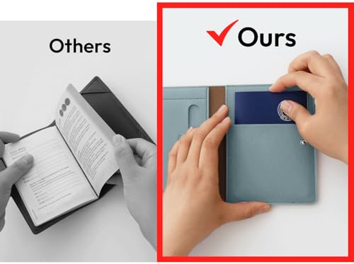 carrotez Premium RFID Blocking Leather Passport Cover – Fog Blue - color: Fog Blue