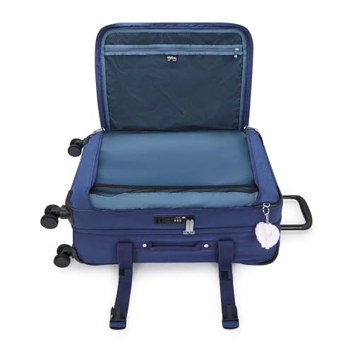 Kipling Women's Spontaneous Medium Softside Spinner Wheel Luggage, Integrated TSA Accepted Lock - color: Casual Blue C