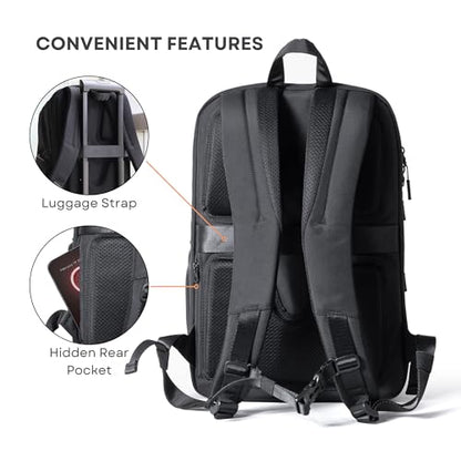 GOOTIUM Laptop Backpack, 15.6 Inch Laptop Compartment, TSA Friendly, 1260D Polyester Water Resistant, Unisex Daypack with Multiple Pockets for Business Travel Commute