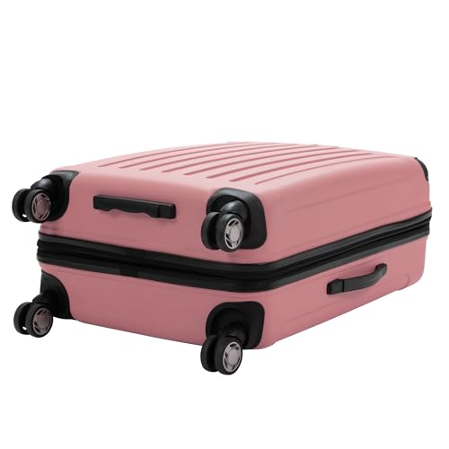 Kenneth Cole REACTION Renegade Luggage Expandable 8-Wheel Spinner Lightweight Hardside Suitcase, Peony, 20-Inch Carry On - color: Peony, size: 20-Inch Carry On