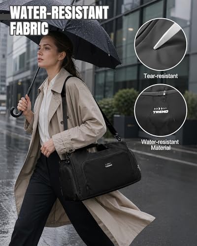 Gym Bag for Women with Shoes Compartment Weekender Bag Black - color: C3-Black