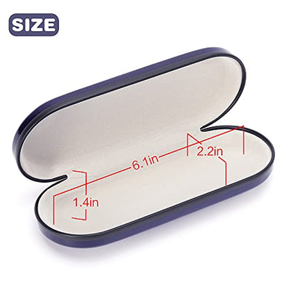 Vemiss Hard Shell Eyeglass Cases, Lightweight Portable Glasses Case for Women Men - color: A-blue Purple