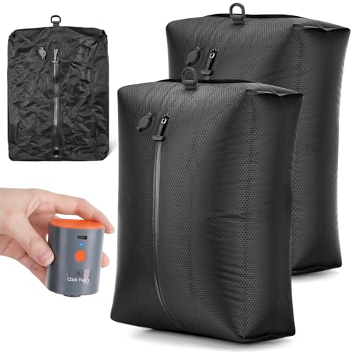 Travel Vacuum Bags with Pump 25L Vacuum Seal Bag for Clothing Travel 2 Pack
