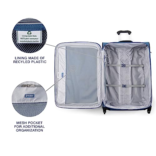 Travelpro Maxlite 5 Softside Checked Luggage Spinner, Blue, 29-Inch - color: Ensign Blue, size: Checked-Large 29-Inch