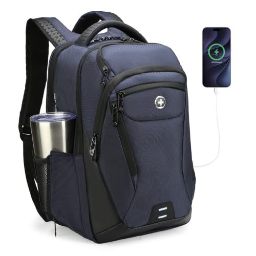 Swissdigital Design Laptop Backpack for Men Fit 15.6" Computer SD1695-12 - color: Blue