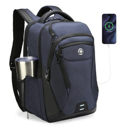 Swissdigital Design Laptop Backpack for Men Fit 15.6" Computer SD1695-12 - color: Blue