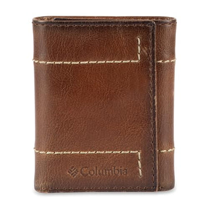 Columbia Mens RFID Slim Bifold Wallet With ID Window Tan - color: Tan