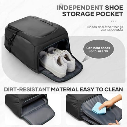 suwasp Travel Backpack for Women Airline Approved Carry On, Large Laptop Backpack for Men, Flight Approved Luggage Backpack (Black-with Toiletry Bag) - color: Black-with Toiletry Bag