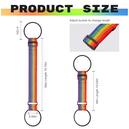 Luggage Connector Straps Heavy Duty Suitcases Strap for Travel Multi Use Elastic Bag Belt with Buckle Flexible Travel Essentials Easy to Identify Colorful