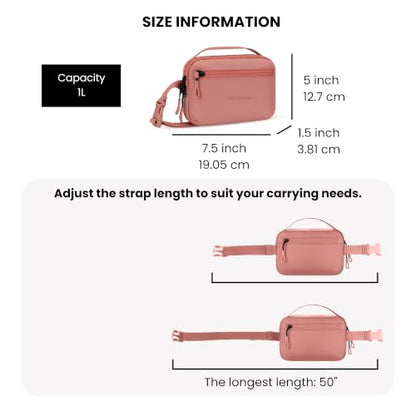 Sherpani Hyk, Small Sling Bag, Lightweight Travel Fanny Pack - color: Desert