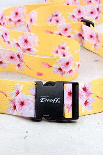Teeoff 2 Pack Elastic Luggage Straps Suitcase Belts Travel Bag Accessories Adjustable 220CM (Yellow) - color: Yellow