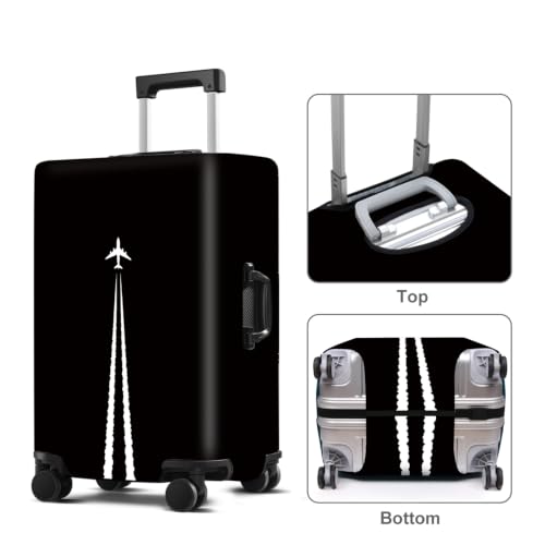 Jet Trail Luggage Cover Washable Suitcase Protector Anti-scratch Suitcase cover Fits 20-22 Inch Luggage S - color: Jet Trail, size: S(20-22inch suitcase)