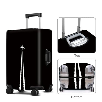 Jet Trail Luggage Cover Washable Suitcase Protector Anti-scratch Suitcase cover Fits 20-22 Inch Luggage S - color: Jet Trail, size: S(20-22inch suitcase)